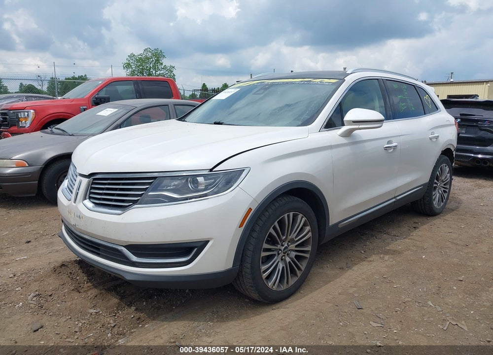 2016 LINCOLN MKX RESERVE VIN: 2LMTJ8LR2GBL76162