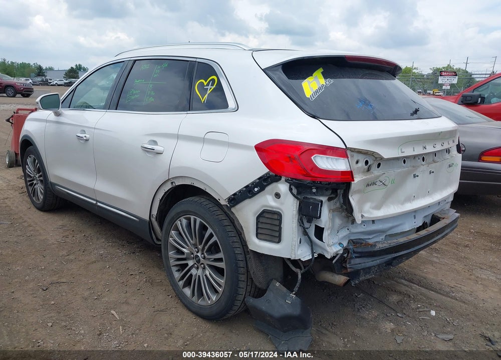 2016 LINCOLN MKX RESERVE VIN: 2LMTJ8LR2GBL76162