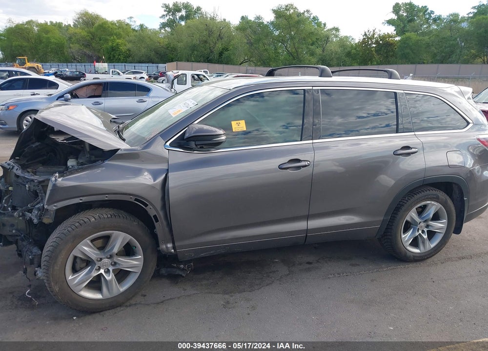 2015 TOYOTA HIGHLANDER LIMITED V6 VIN: 5TDDKRFH9FS166584