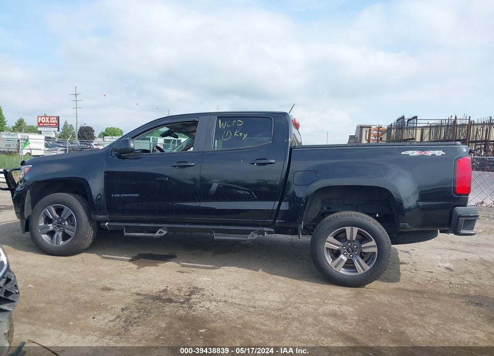 2022 CHEVROLET COLORADO 4WD SHORT BOX WT VIN: 1GCGTBENXN1106804