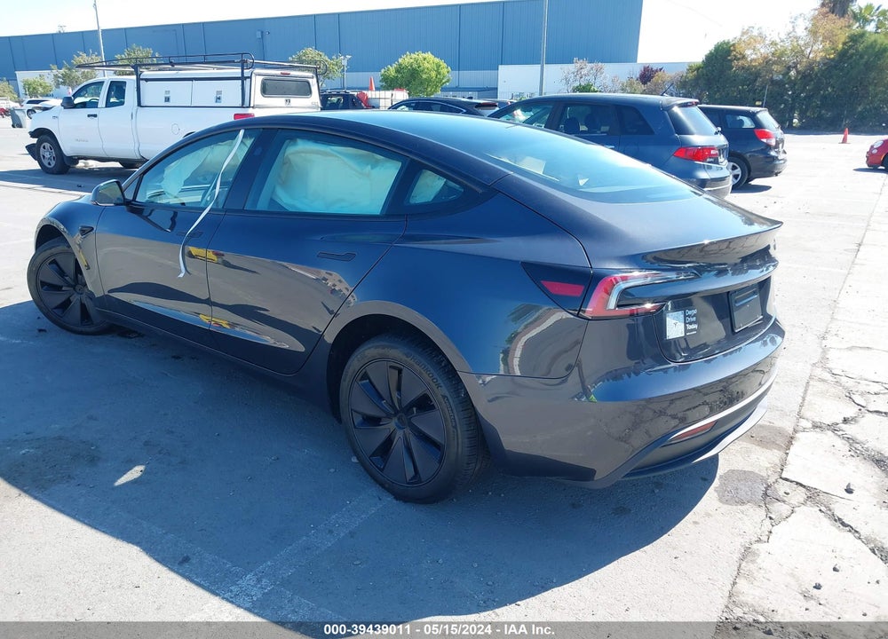 2024 TESLA MODEL 3 REAR-WHEEL DRIVE VIN: 5YJ3E1EA0RF718104