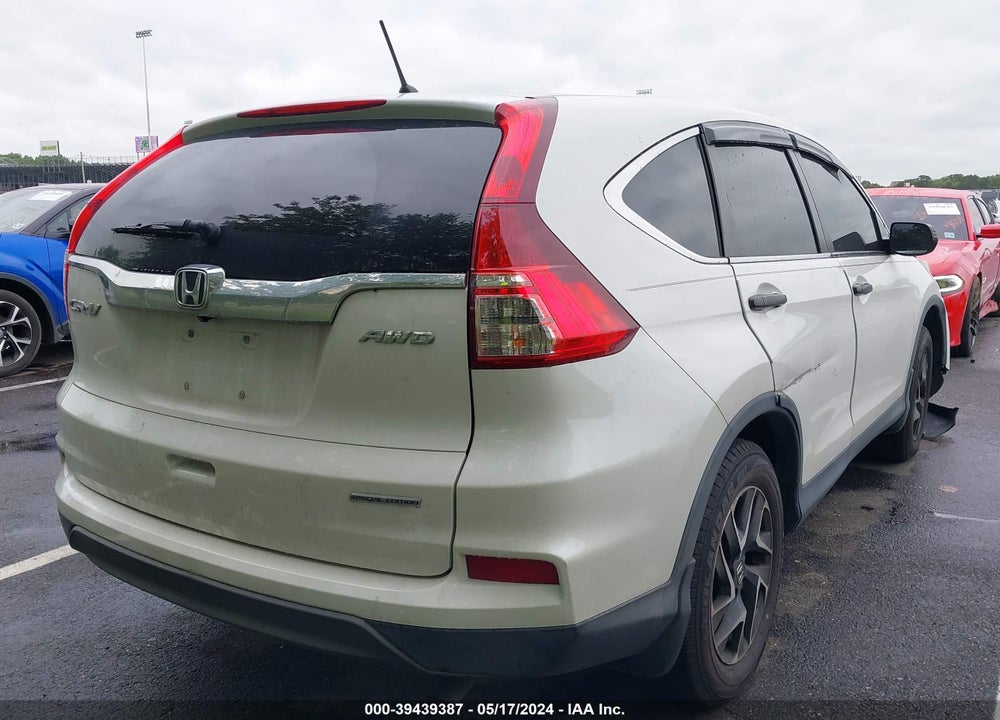 2016 HONDA CR-V SE VIN: 5J6RM4H48GL024513