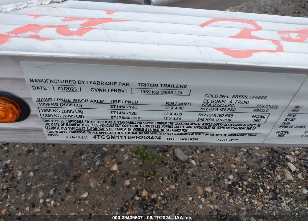 2023 OTHER --- VIN: 4TCSM1116PH253414