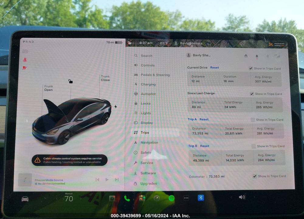 2021 TESLA MODEL 3 STANDARD RANGE PLUS REAR-WHEEL DRIVE VIN: 5YJ3E1EA3MF096431