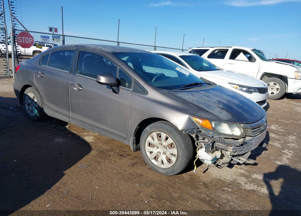 2012 HONDA CIVIC LX VIN: 2HGFB2F55CH603045