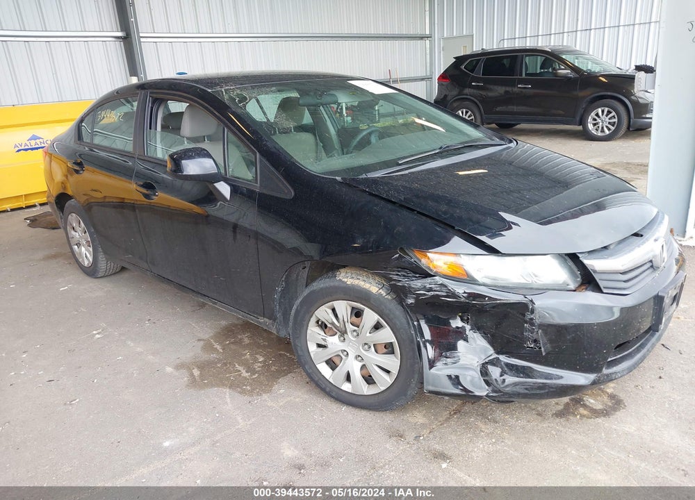 2012 HONDA CIVIC LX VIN: 19XFB2F59CE037854