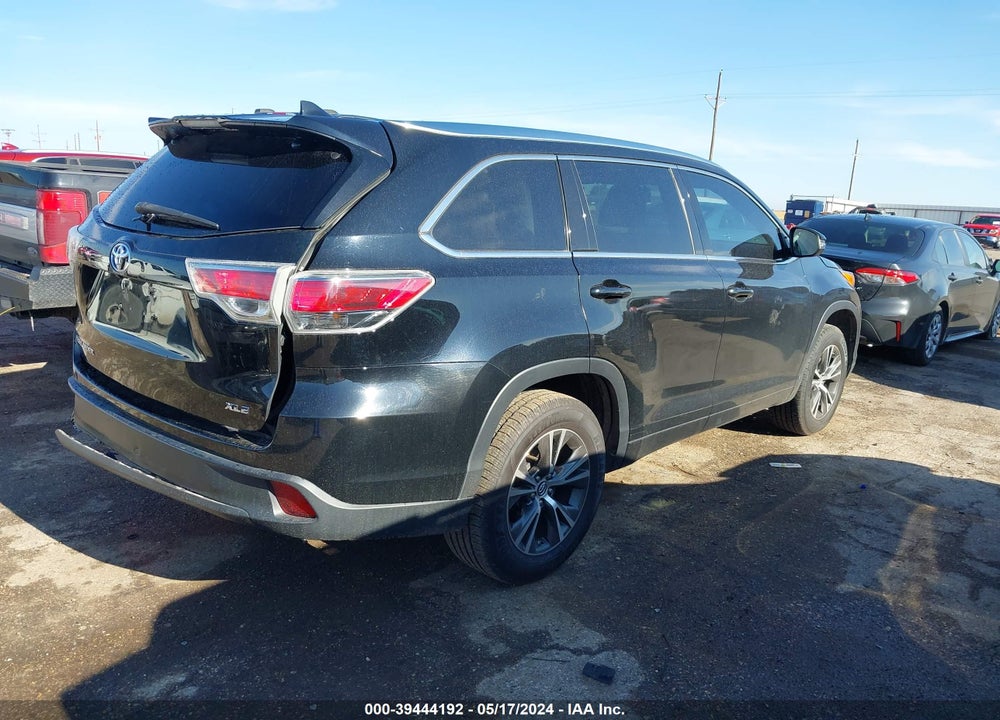 2016 TOYOTA HIGHLANDER XLE V6 VIN: 5TDKKRFHXGS501635