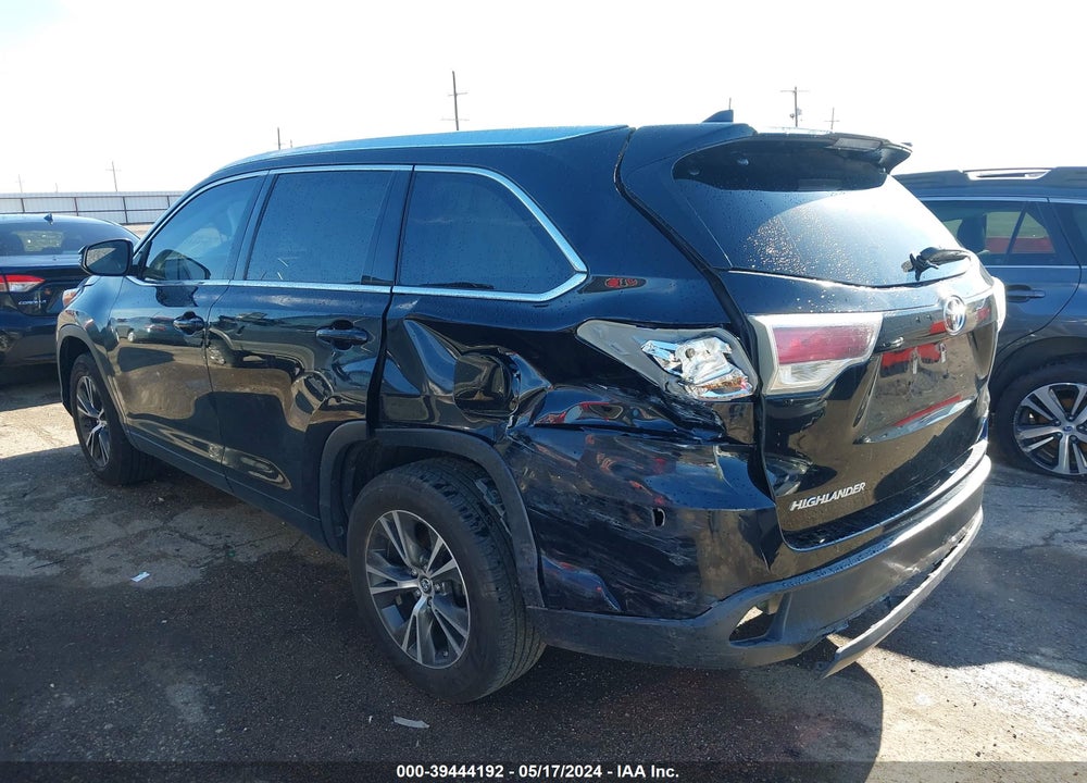 2016 TOYOTA HIGHLANDER XLE V6 VIN: 5TDKKRFHXGS501635