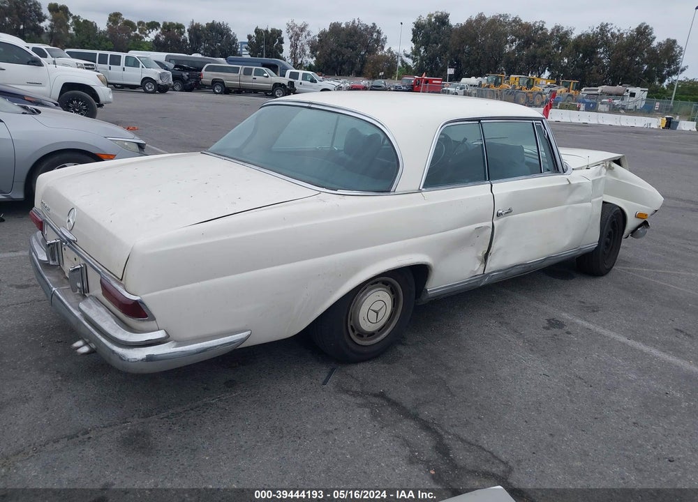 1969 MBNZ 280 SE COUPE VIN: 12002182