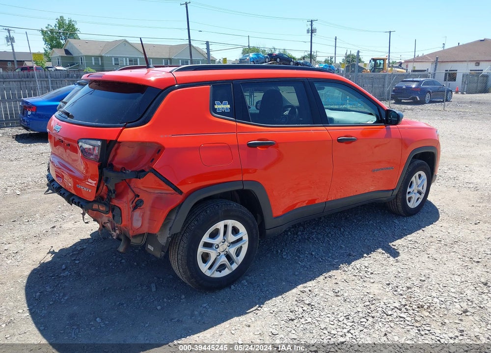 2018 JEEP COMPASS SPORT 4X4 VIN: 3C4NJDAB3JT127100