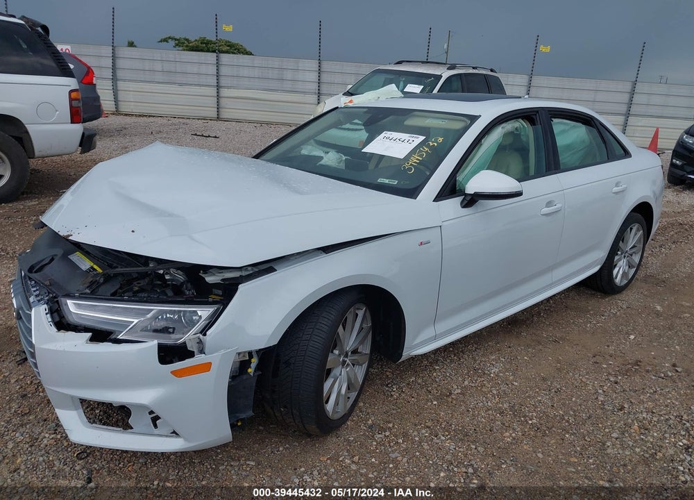 2018 AUDI A4 2.0T TECH ULTRA PREMIUM/2.0T ULTRA PREMIUM VIN: WAUKMAF49JA222395