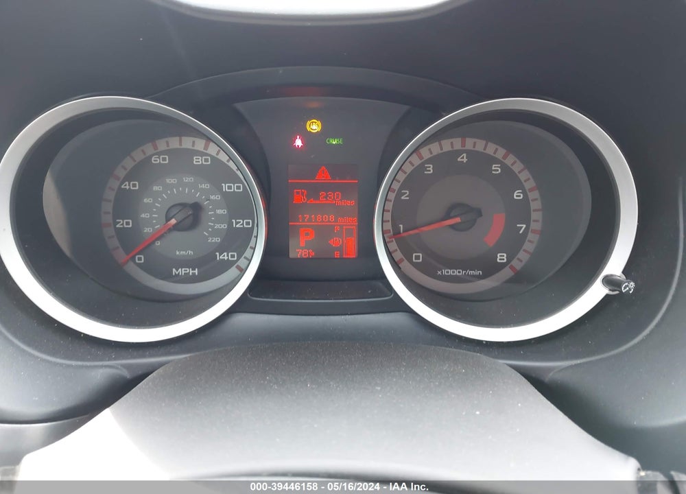 2008 MITSUBISHI LANCER DE/ES VIN: JA3AU26U78U014494