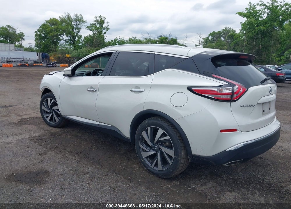 2016 NISSAN MURANO PLATINUM VIN: 5N1AZ2MH5GN119368