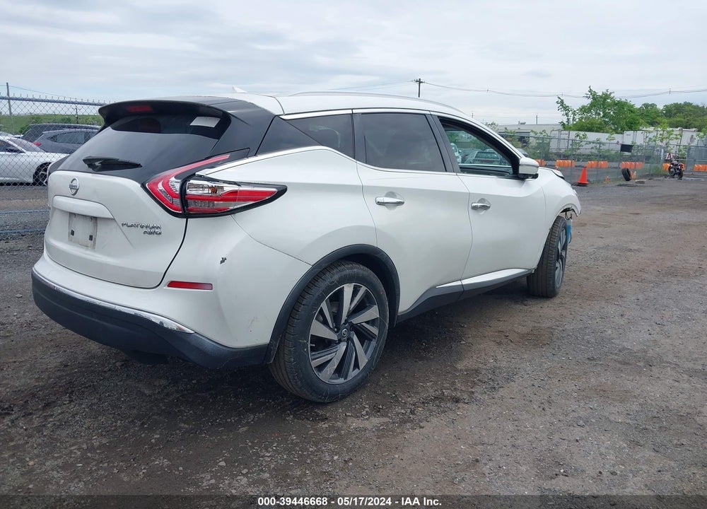 2016 NISSAN MURANO PLATINUM VIN: 5N1AZ2MH5GN119368