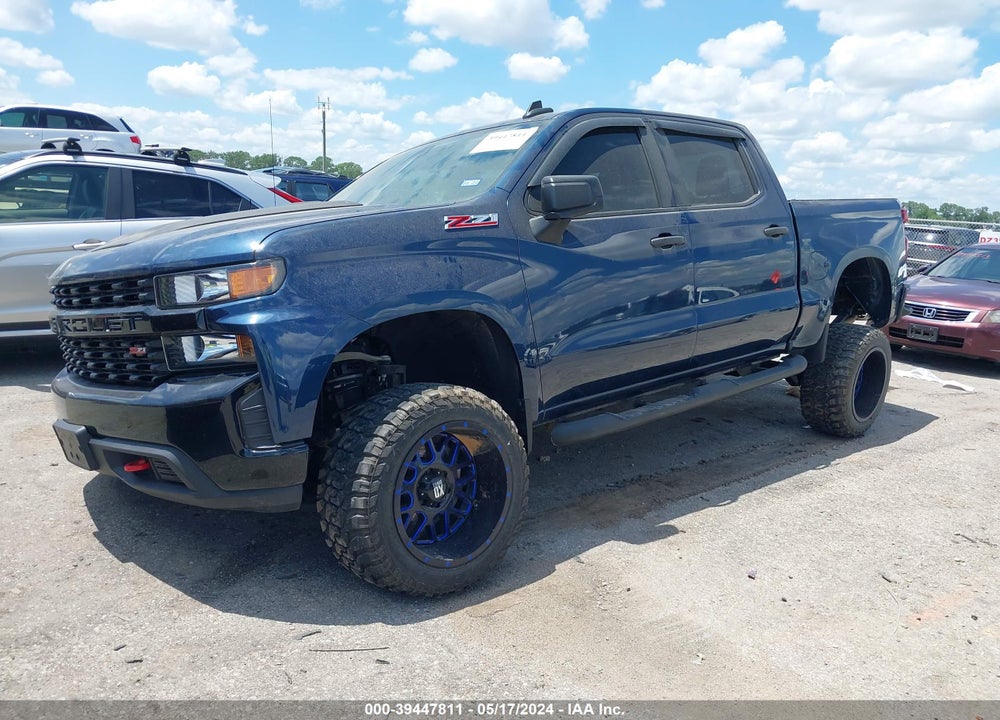 2020 CHEVROLET SILVERADO 1500 4WD SHORT BED CUSTOM TRAIL BOSS VIN: 3GCPYCEF7LG101865