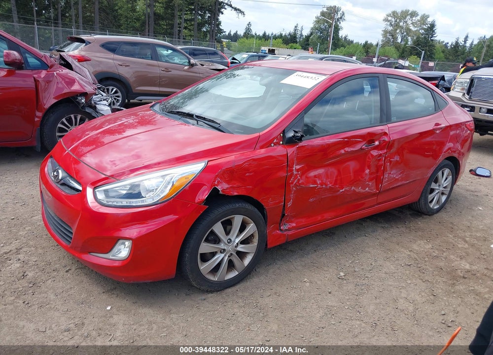 2014 HYUNDAI ACCENT GLS VIN: KMHCU4AE0EU741229