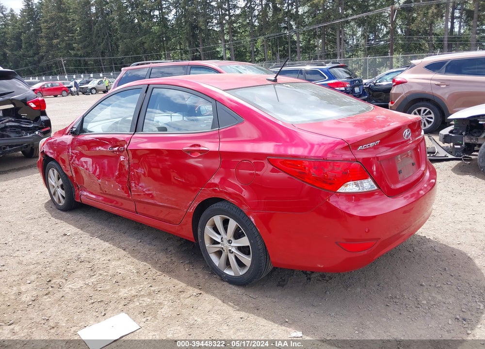 2014 HYUNDAI ACCENT GLS VIN: KMHCU4AE0EU741229