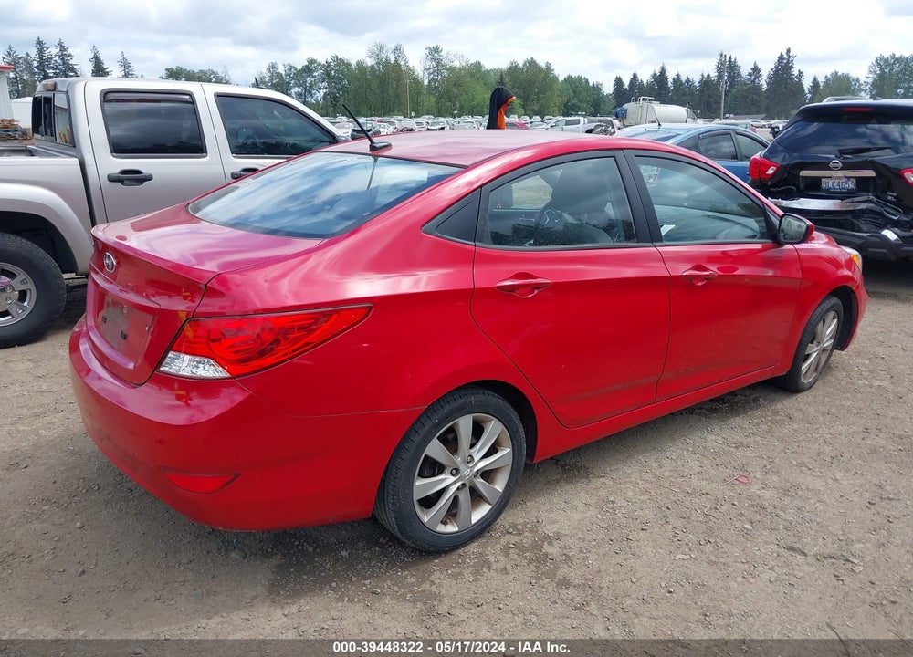 2014 HYUNDAI ACCENT GLS VIN: KMHCU4AE0EU741229