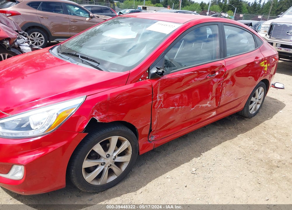 2014 HYUNDAI ACCENT GLS VIN: KMHCU4AE0EU741229