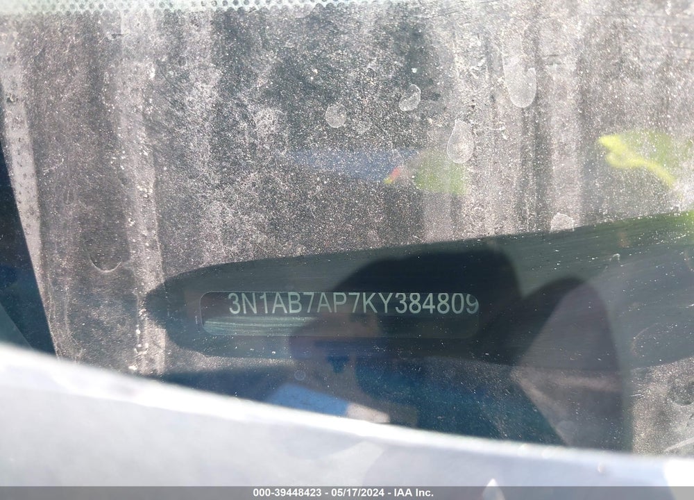 2019 NISSAN SENTRA S VIN: 3N1AB7AP7KY384809