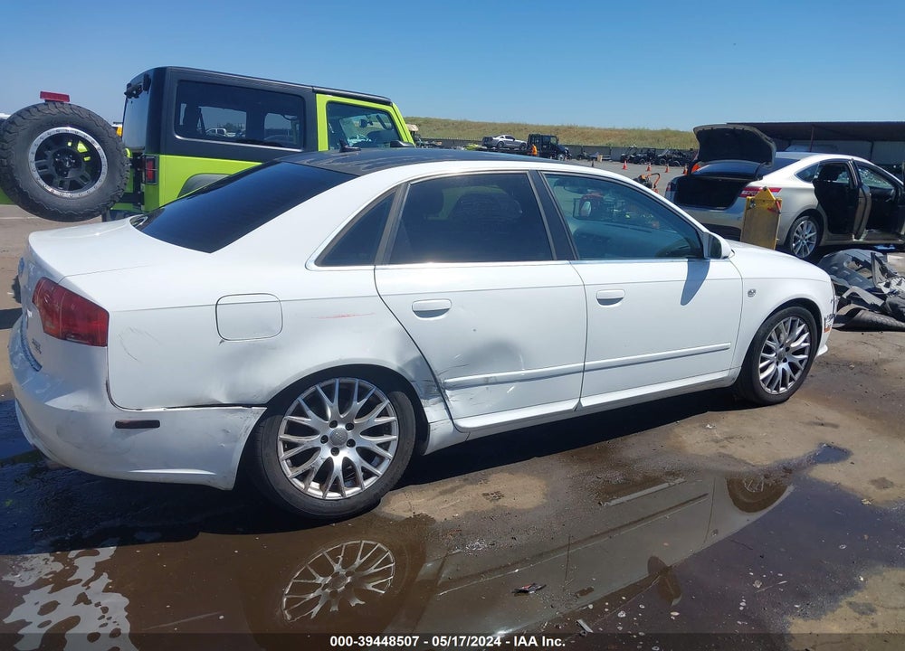 2008 AUDI A4 2.0T/2.0T SPECIAL EDITION VIN: WAUDF78E98A163645