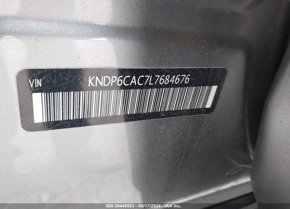 2020 KIA SPORTAGE S VIN: KNDP6CAC7L7684676