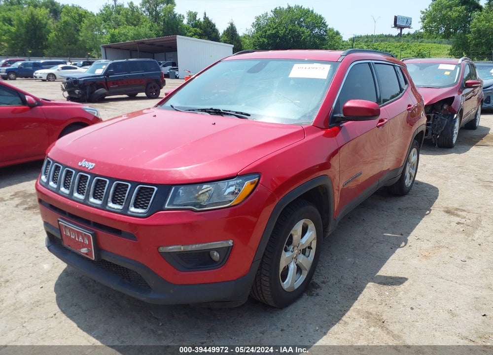 2018 JEEP COMPASS LATITUDE FWD VIN: 3C4NJCBB2JT468657