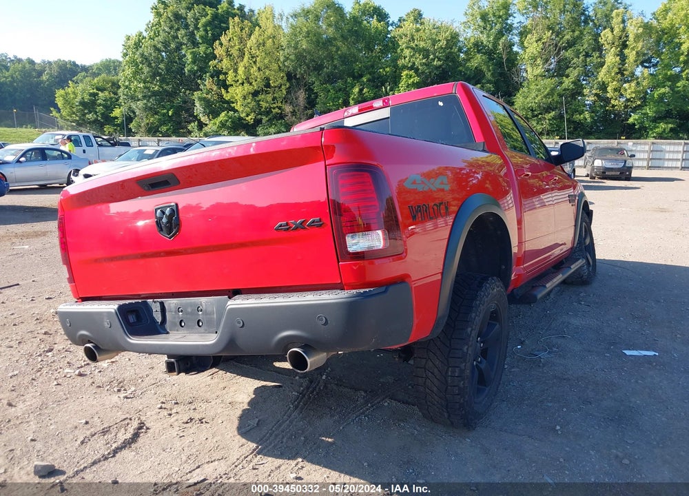 2019 RAM 1500 CLASSIC WARLOCK 4X4 5'7 BOX VIN: 1C6RR7LT3KS665761