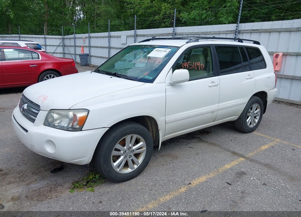 2006 TOYOTA HIGHLANDER HYBRID V6 VIN: JTEEW21A660014366
