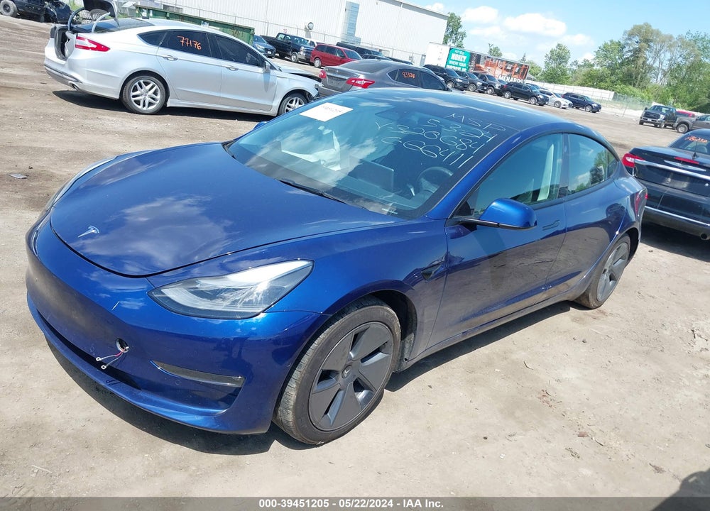 2022 TESLA MODEL 3 LONG RANGE DUAL MOTOR ALL-WHEEL DRIVE VIN: 5YJ3E1EB0NF320684