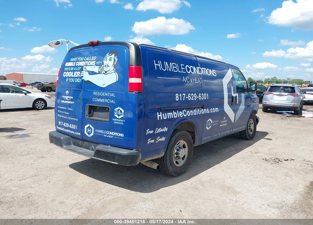 2011 CHEVROLET EXPRESS 2500 WORK VAN VIN: 1GCWGFCA9B1166303