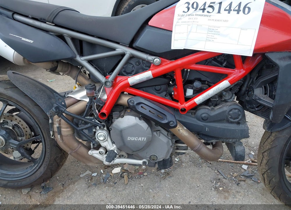 2020 DUCATI HYPERMOTARD 950/950 SP VIN: ZDMBAJDT4LB003514