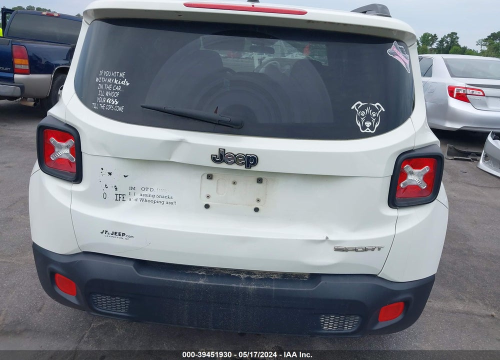 2017 JEEP RENEGADE SPORT FWD VIN: ZACCJAAB1HPF38678