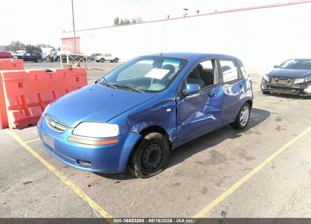 2005 CHEVROLET AVEO VIN: KL1TD62605B490416