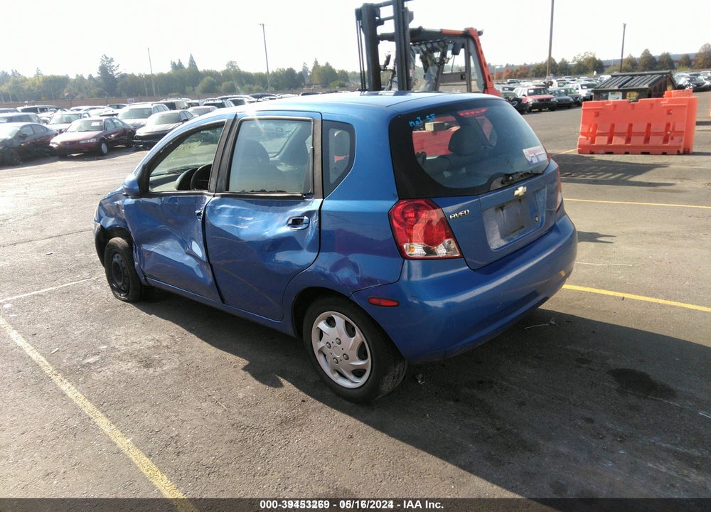 2005 CHEVROLET AVEO VIN: KL1TD62605B490416
