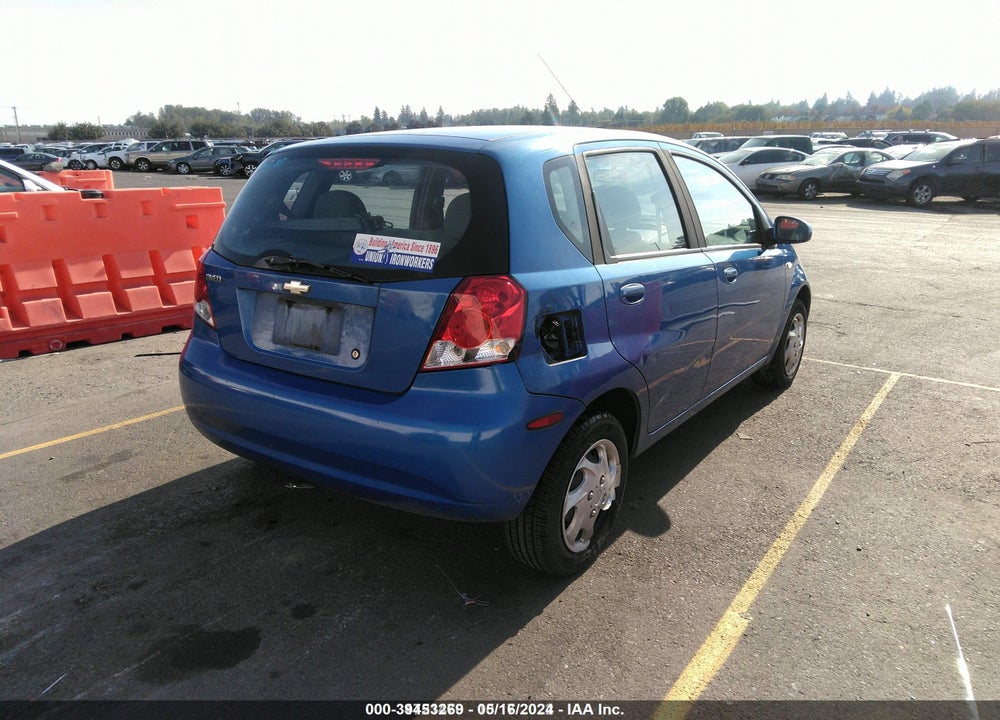 2005 CHEVROLET AVEO VIN: KL1TD62605B490416