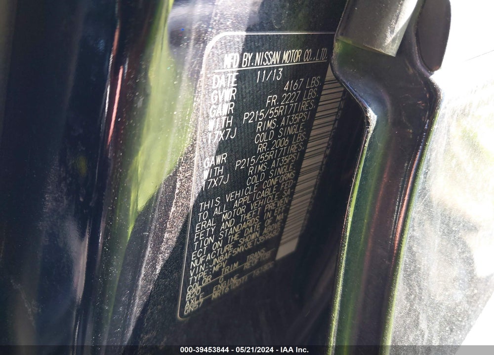 2014 NISSAN JUKE SL VIN: JN8AF5MV3ET359682