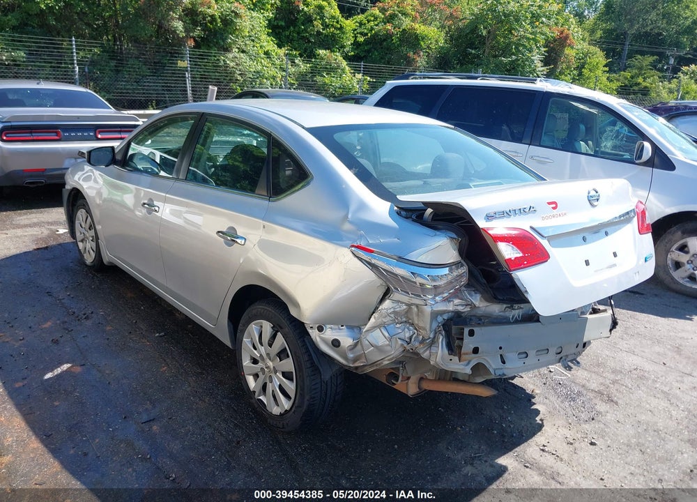2015 NISSAN SENTRA S VIN: 3N1AB7AP9FY383201