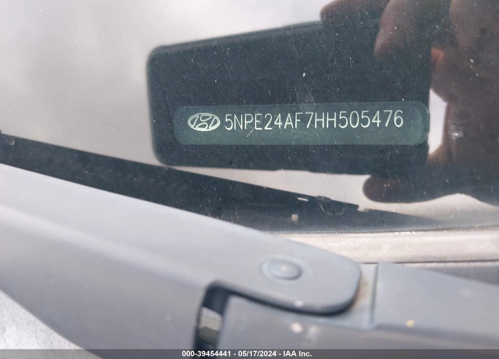 2017 HYUNDAI SONATA SE VIN: 5NPE24AF7HH505476