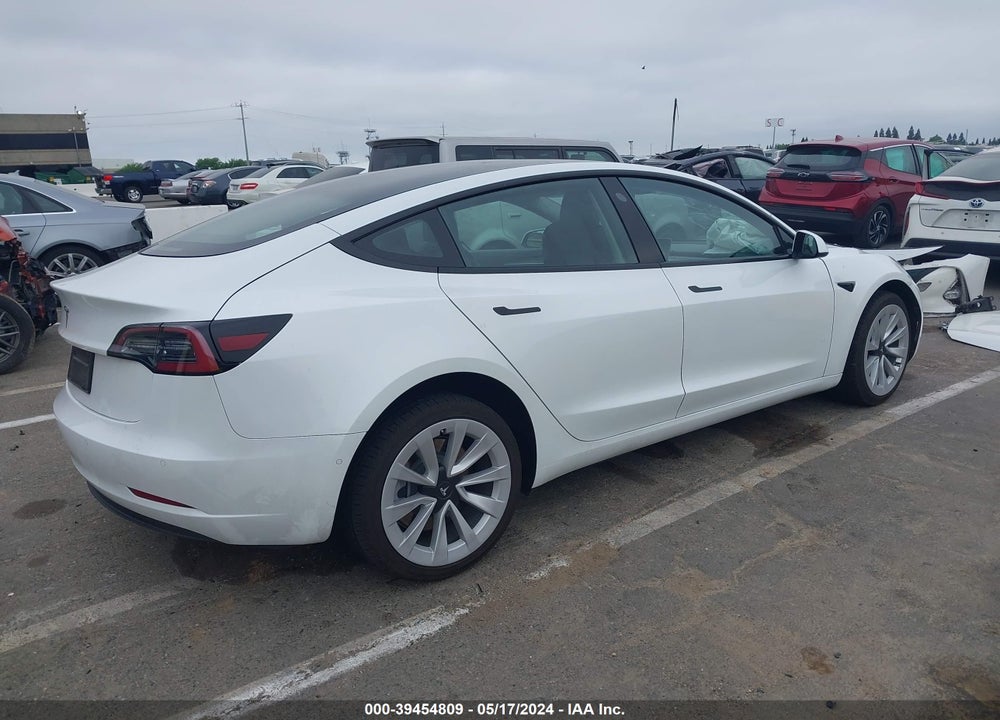 2022 TESLA MODEL 3 REAR-WHEEL DRIVE VIN: 5YJ3E1EA3NF143006