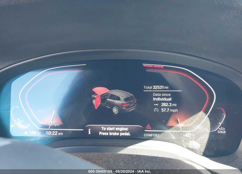 2020 BMW X3 SDRIVE30I VIN: 5UXTY3C03L9B31427