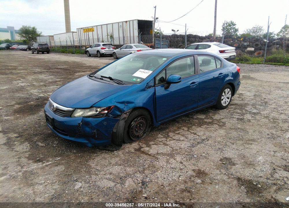 2012 HONDA CIVIC LX VIN: 19XFB2F56CE333897