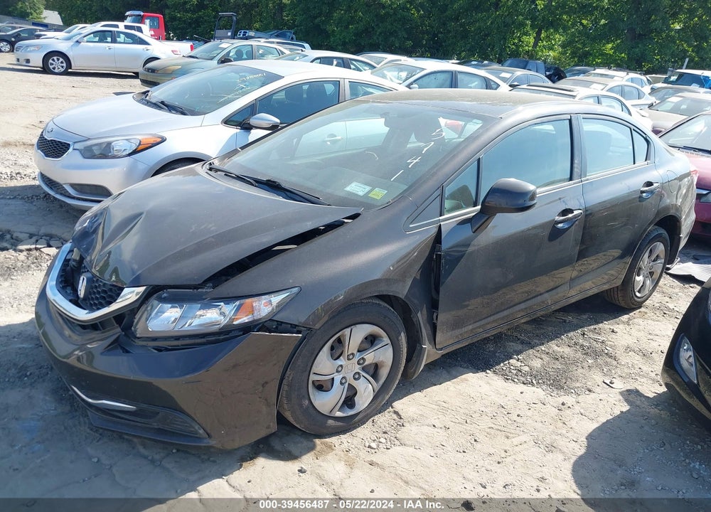 2013 HONDA CIVIC LX VIN: 19XFB2F5XDE255741