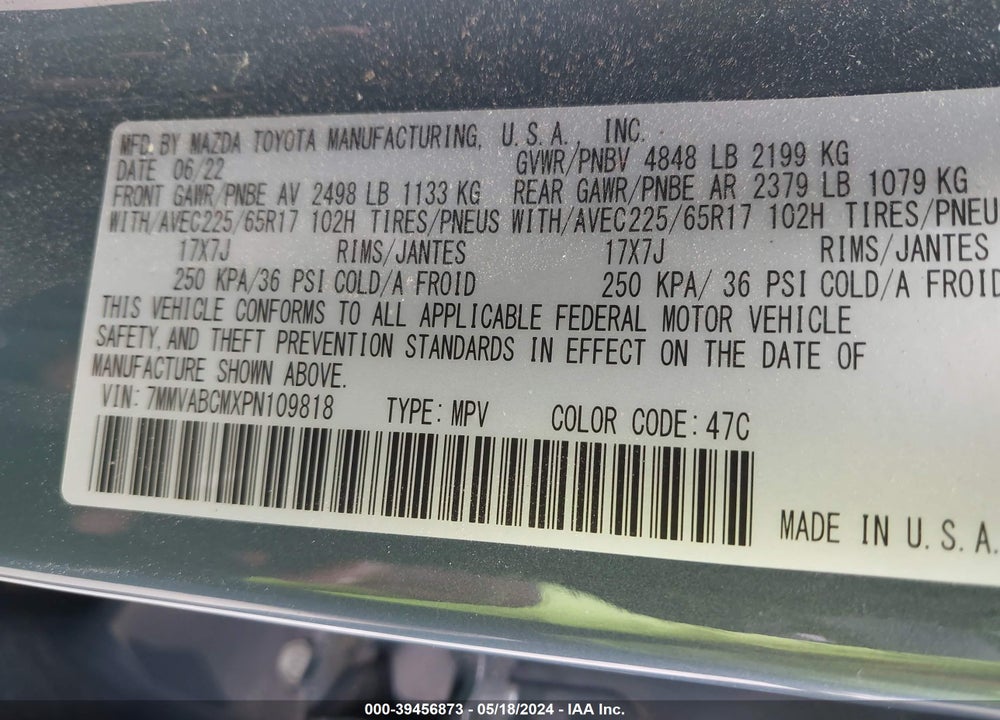2023 MAZDA CX-50 2.5 S PREFERRED PLUS VIN: 7MMVABCMXPN109818