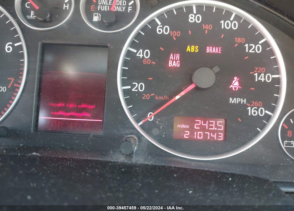 2004 AUDI A6 4.2 VIN: WAUML64B14N090871