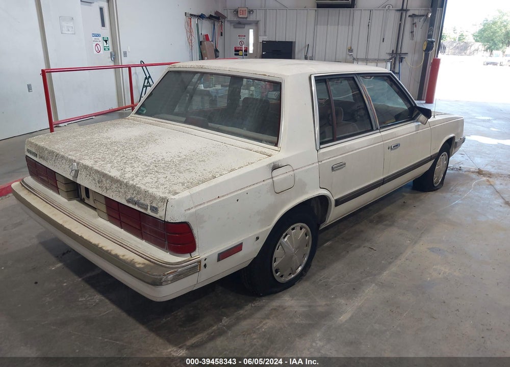 1987 DODGE ARIES VIN: 1B3BD36D2HF306314