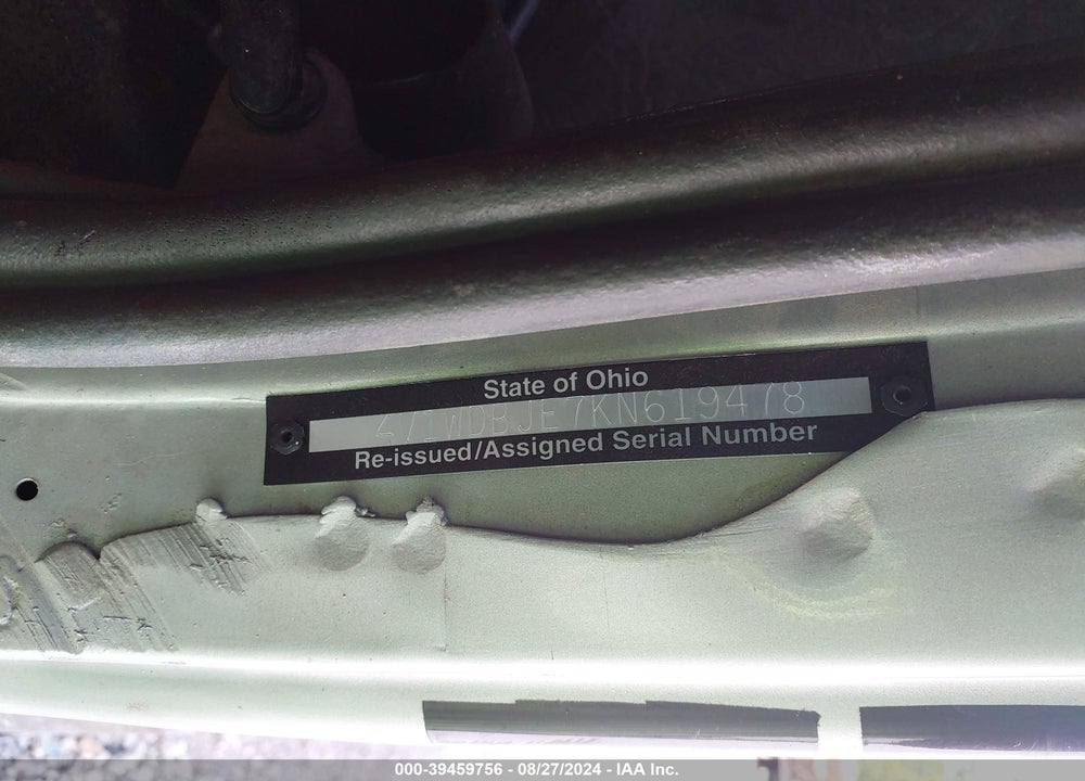 1989 WHITE/GMC AERO VIN: 4V1WDBJE7KN619478