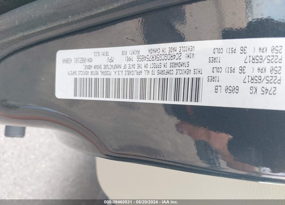2019 DODGE GRAND CARAVAN SXT VIN: 2C4RDGCG5KR754856