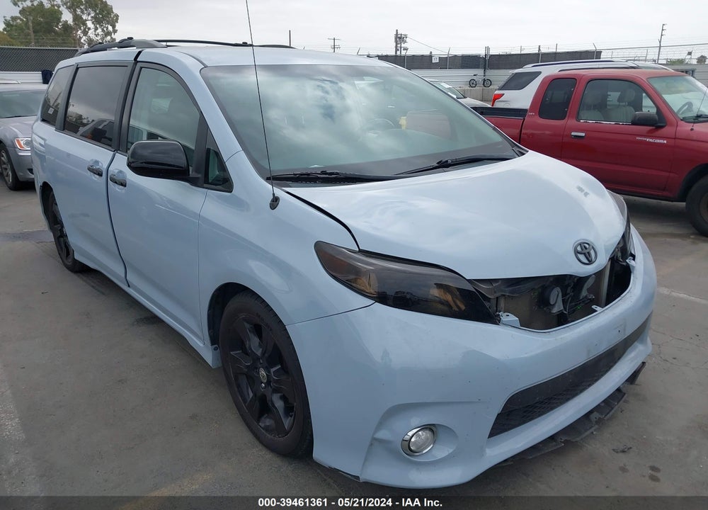 2014 TOYOTA SIENNA SE 8 PASSENGER VIN: 5TDXK3DC3ES483535