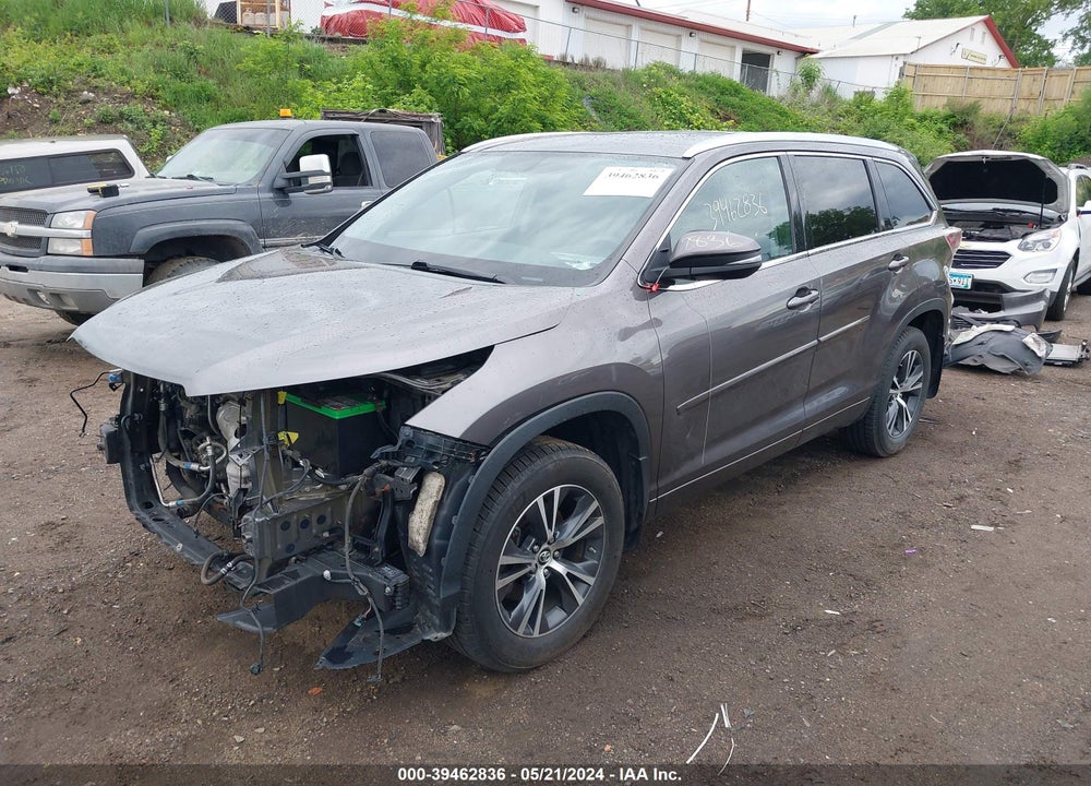 2016 TOYOTA HIGHLANDER XLE V6 VIN: 5TDJKRFH4GS317383